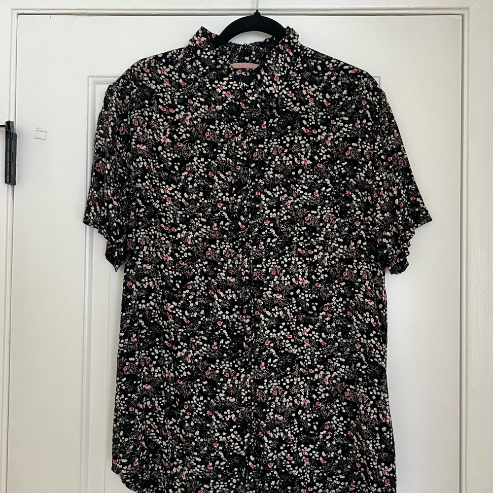 Floral Black and Pink Men's Shirt